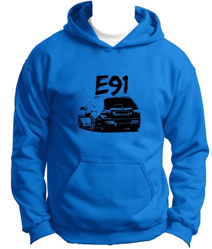 BMW E91 3 Series Hoodie DTG Print Logo Hoody Bimmer Car Lover M3 Sweatshirt Gift - Picture 5 of 5