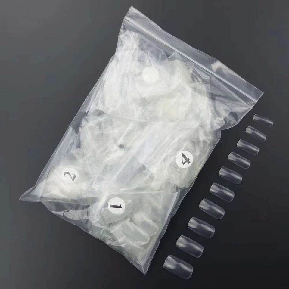 500x French Nail Tips Full Half Fake Nails Extension Nail Art Manicure Tools DIY - image 2 of 4