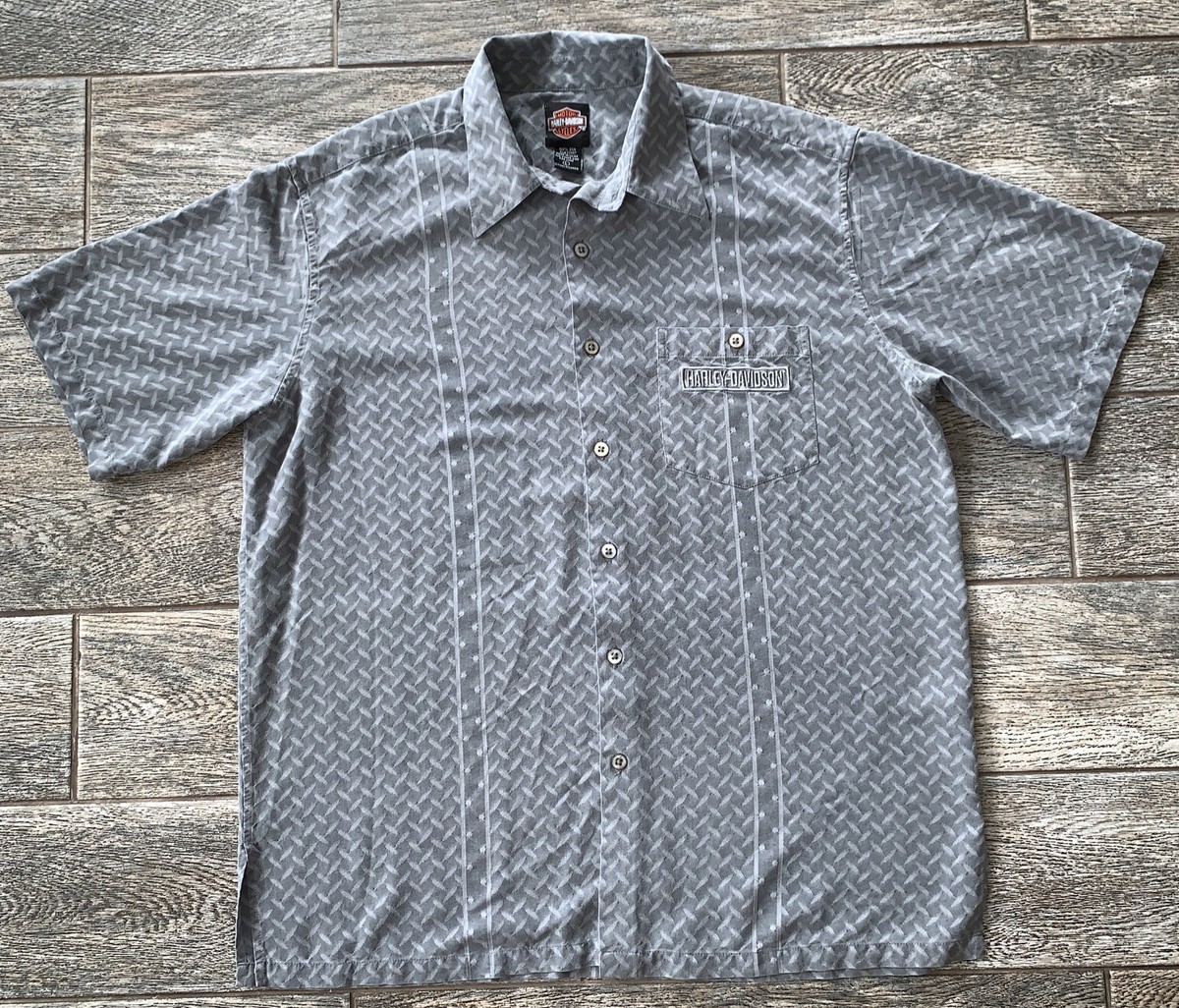 Vintage Harley Davidson Biker Logo Moto Shirt Size Large Tori
