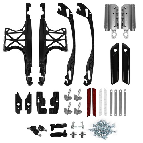 Kit de bloqueo de bisagra con pestillo negro bolsa dura para Harley Road King 14+ - Imagen 7 de 12