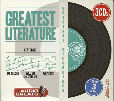 GREATEST LITERATURE FEATURING JRR TOLKEN, WILLIAM SHAKESPEARE & WB YEATS - 3 CDS