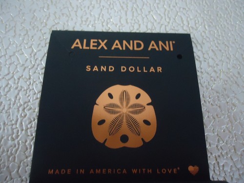 Alex and Ani SAND DOLLAR II Russian Gold Charm Bangle New W/ Tag Card - Picture 5 of 7