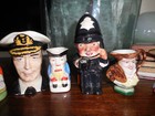 Various Lot of English & Other Country Character Toby Mugs, Small 2" - 5" tall — photo 4