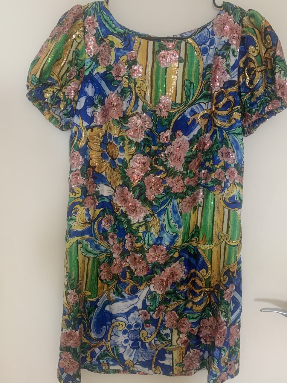 Dolce and Gabbana silk dress with sequins, size 44 image 2