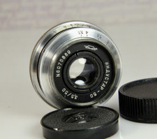 INDUSTAR-50 3.5/50mm Soviet lens, mount M39 for Zenit 3M KMZ Silver