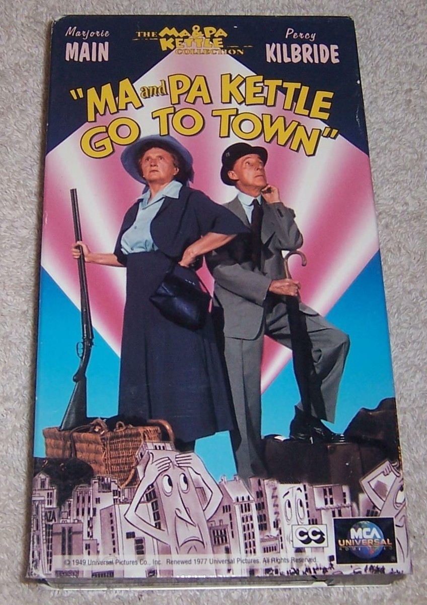 Ma & Pa Kettle Go to Town VHS Video Percy Kilbride Marjorie Main