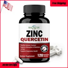 800MG Quercetin with Zinc 22mg - Natural Immune Support Supplement 30/60/120Caps