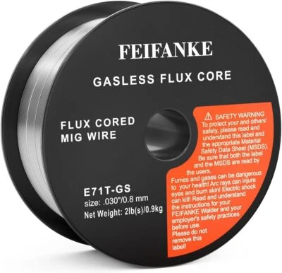 FEIFANKE Flux Core MIG Welding Wire 0.8/0.9/1.0MM E71T-GS Mild Steel 2lbs 1/3 Packs
