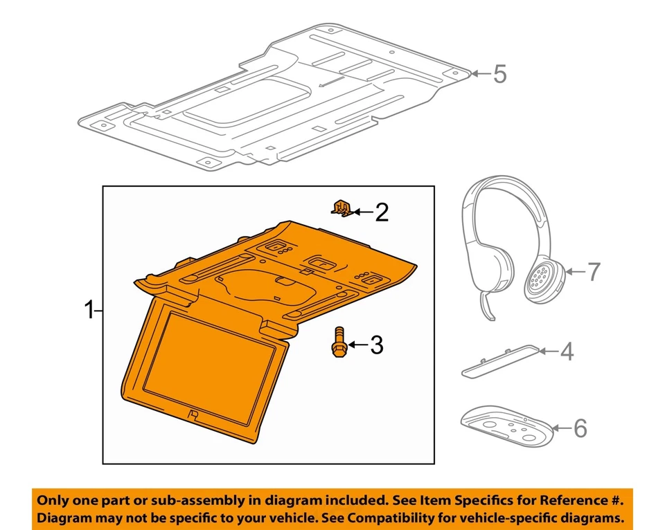 Used Infotainment Display fits: 2015 Gmc Yukon xl 1500 display screen entertainm Foto 3 de 4