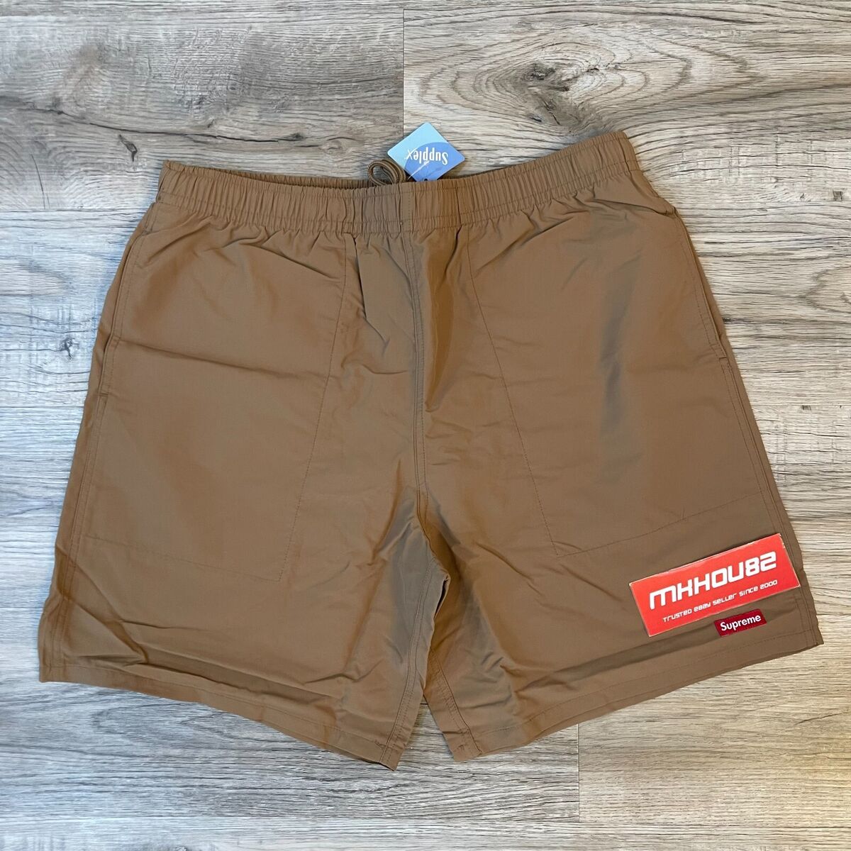 New Supreme Nylon Water Short Board Shorts Light Brown New Supreme Nylon Water Short Board Shorts Light Brown