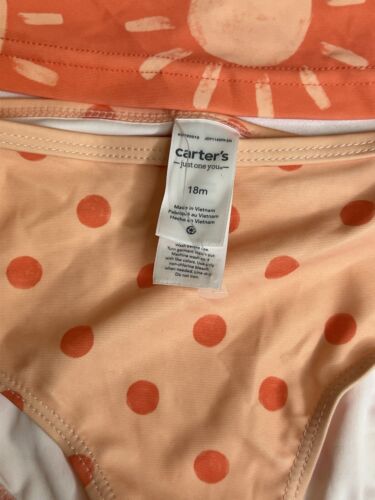 Carter’s Toddler Girls' Just One You 2PC Sun Rash Guard Set 18M UPF 50+ - Picture 4 of 5