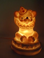 Vintage 50s Mid Century BABY Child's Nursery CIRCUS BEAR Rubber Lamp Night Light
