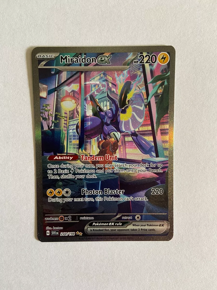 Carta Pokémon Original Miraidon EX 244/198