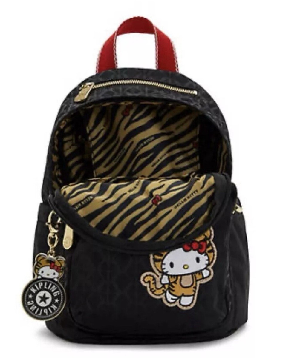hello kitty kipling backpack Fast Forward Sanrio for Women | PU Leather Mini Backpack Purse Woman Purse | Pink Bag Cute Bookbag with Keychain Zipper adorned with iconic characters Hello Kitty and Friends BFF