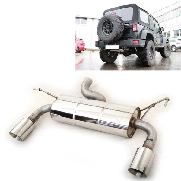 FOX Edelstahl Duplex Sportauspuff Jeep Wrangler III Typ JK  re li je 1x100mm