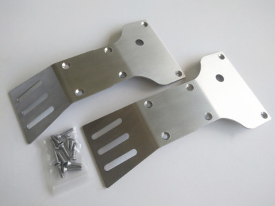 Stainless Steel Front + Rear Skide Plate Protect Armor For 1/7 RC CAR CEN REEPER