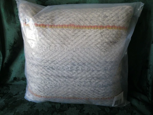 Ellen Degeneres LOLOI P4023 Coffee Camel Stripe Wool Blend 22x22 Pillow NIP