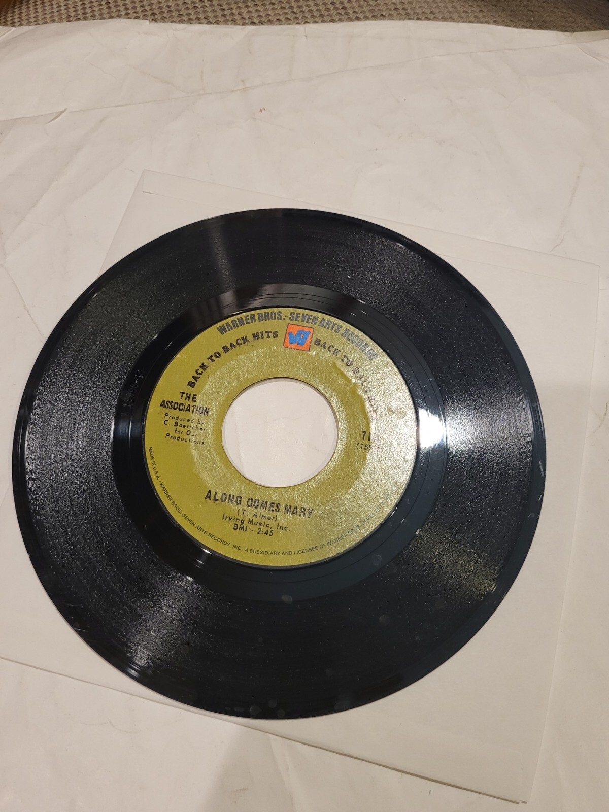 Along Comes Mary Cherish Single Record Vinyl 45 RPM Association | eBay