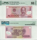 VIETNAM 50000 DONG 2006 PICK# 121d PMG: 66 EPQ GEM UNC. (#2296)