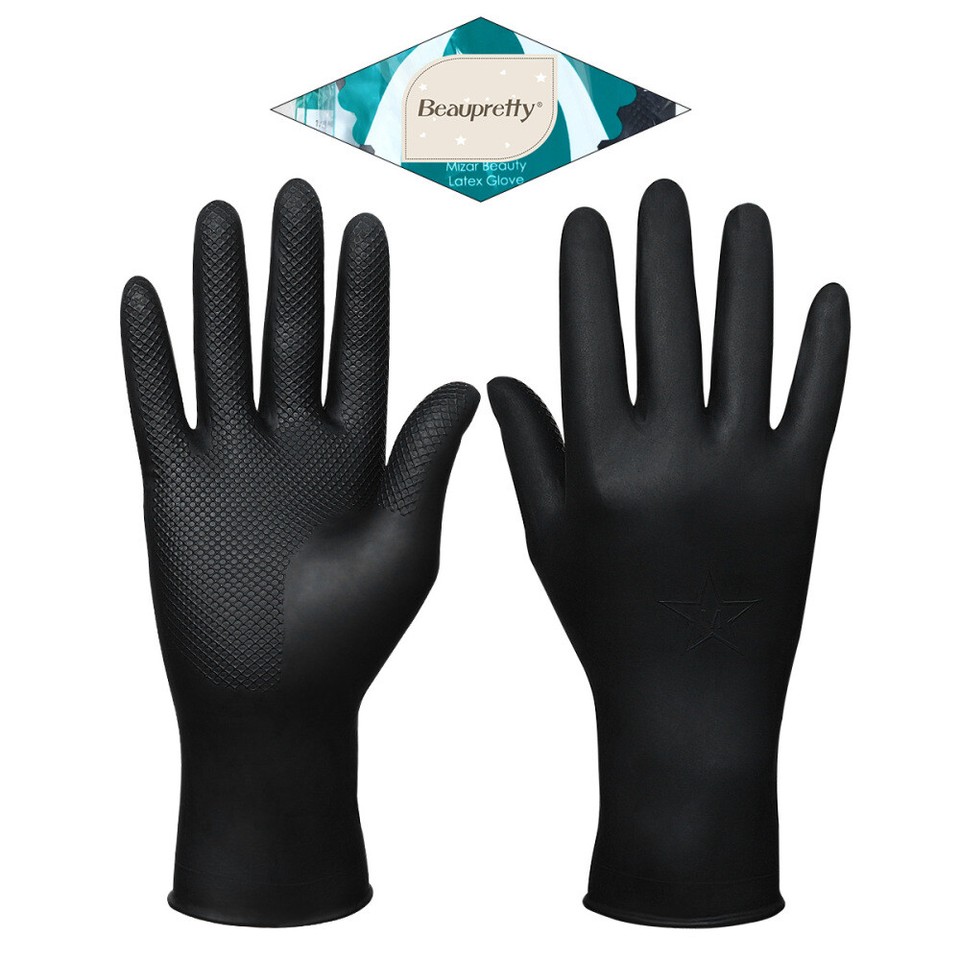 Hair Coloring Gloves Reusable Laboratory Black Medium Dye Emulsion eBay