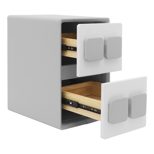 Bedside Table, Minimalist End Table With 2 Drawers, Bedside Table for Bedrooms - Bild 3 von 18