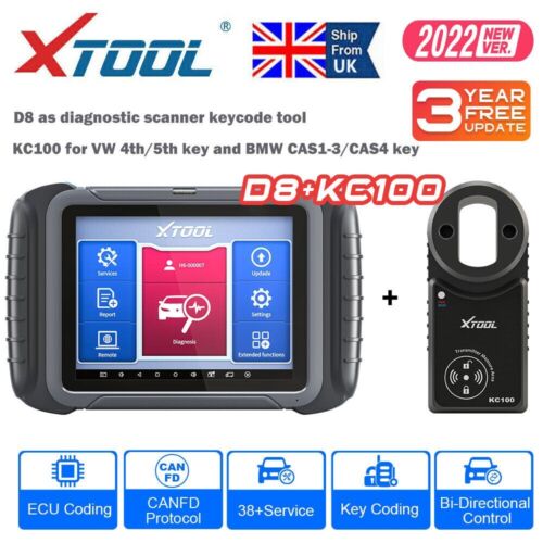 NEW All-In-One Car Key Coding IMMO Tablet Fault Code Reader Scanner XTOOL D8 OBD - Afbeelding 1 van 12