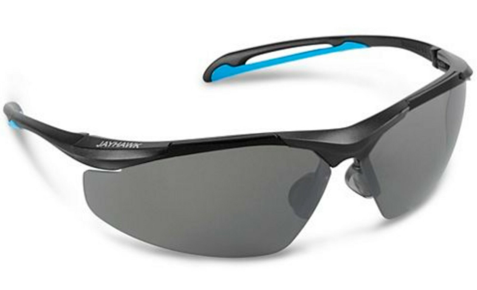 Jayhawk Safety Glasses Black or Green Frame Smoke Lens eBay