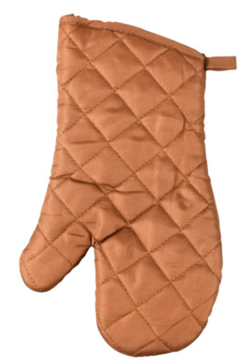 Home Collection Oven Mitt 100% Cotton ~ Taupe