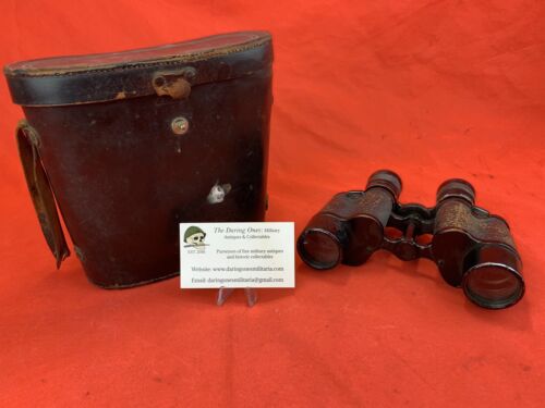 WW2 German Wehrmacht Field Binoculars With Leather Case