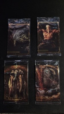 Elden Ring Gold Art Card Set 4 Bonus Cards Excellent Condition Rare Gamer Gift