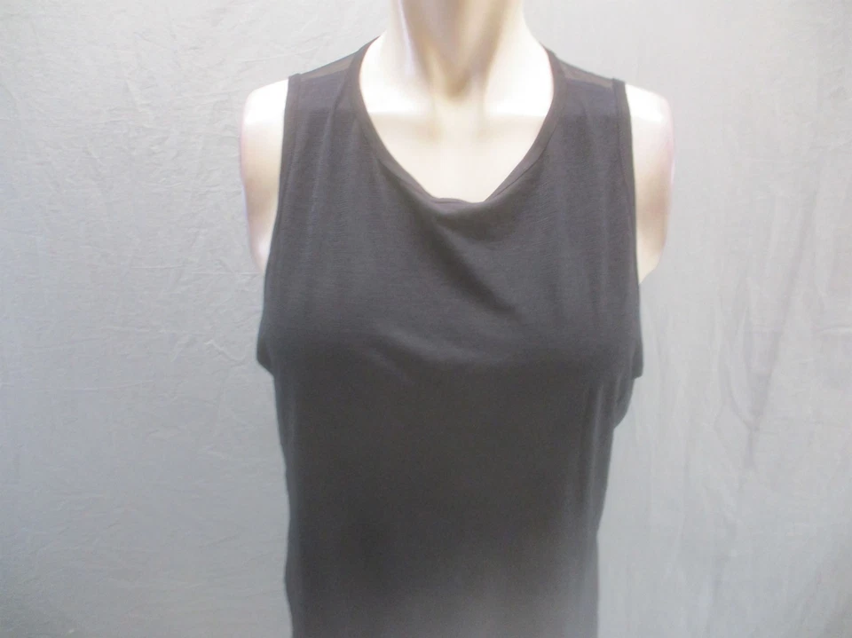 Camiseta sin mangas Lucy talla M negra cuello redondo ropa deportiva para mujer 711 Foto 2 de 4