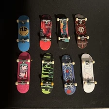 Vintage Tech Deck Fingerboard Lot - 8 Total Fingerboards with foam grip tape 
