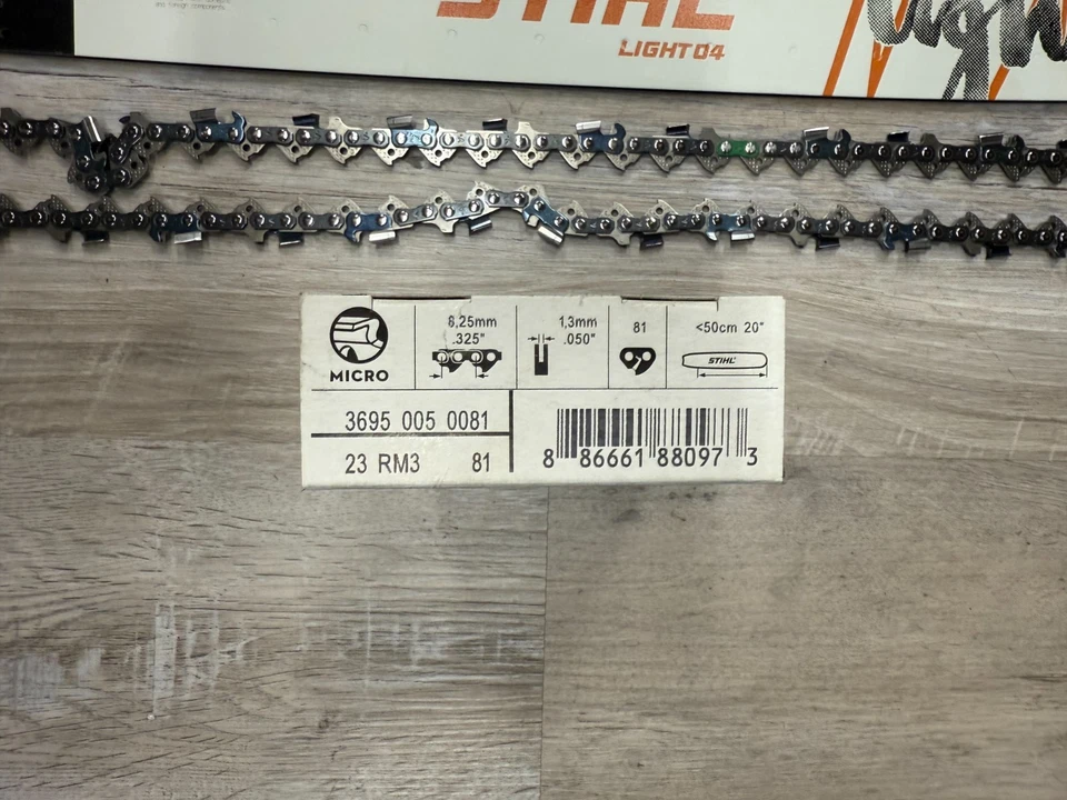 Stihl 20" Light 04 Bar & Chain .325" .050 81DL OEM 23RM 3003-008-3321 #GM-VC1B - Image 2 of 4