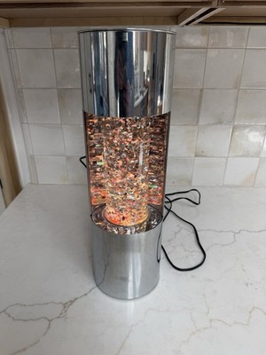 Vintage 70s Fantasia COSMIC WINDOW Rainbow Glitter Squares Lava Lamp Gemlite Exc