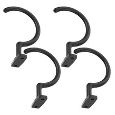 4Pcs Black Metal Pool Cue Holder Rack Wear Resistant Snooker Cue Storage Hooks