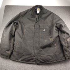Carhartt Jacket Acrtic Corduroy Quilt Lined Collar Size 2XLT Men's C55 BLK Y2K