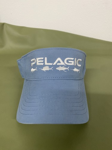 Pelagic Unisex Sun Visor Cap Blue  Embroidered Logo OS Adjustable strap - Picture 1 of 5