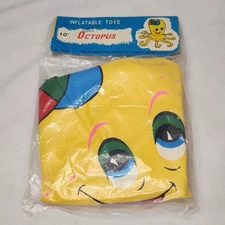 Vintage Inflatable OCTOPUS Toy 10 In Kipp Brothers NOS Sealed Package