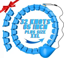 maicifi 32 Knots Weighted Workout Hoop Plus Size, 65 inch Smart Weighted Hoop...