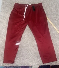 Adidas Active Pants 3XL Red Athleisure Performance Track Pants Daily 3S EC9882