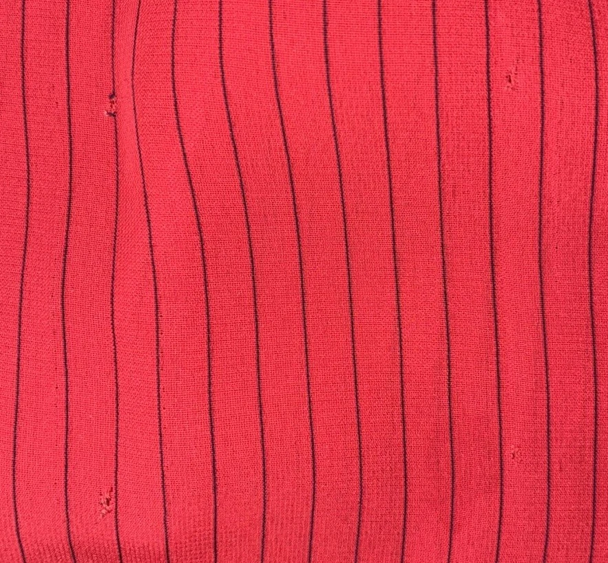 复古 Lanvin 衬衫女式 10 红色胸针条纹休闲经典 Retiro 办公室 — 第 4/4 张图片