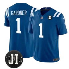 NWT Men's Colts Sauce #1 Gardner 2025 Royal Stitched Jersey