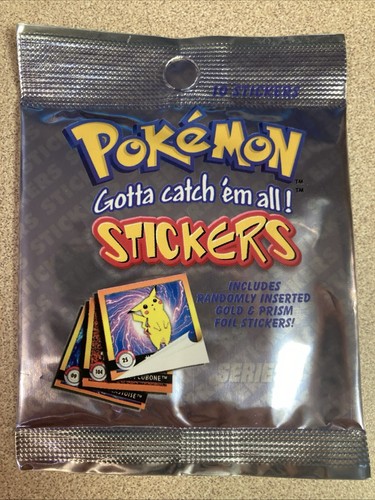 Pokemon Gotta Catch 'em All! Series 1 Stickers (1999) Factory Sealed Vintage
