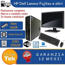 POSTAZIONE PC COMPLETA WIFI RICONDIZIONATO CORE I5 16GB RAM 256GB SSD WINDOWS 11