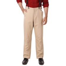Steampunk Cosplay Costume Classic Victorian Men's Pants Trousers Beige