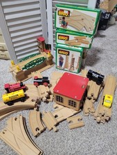 Brio Lifting Bridge for Train  Tracks Wooden Railway Lot 1991 SWEDEN Vintage Bx