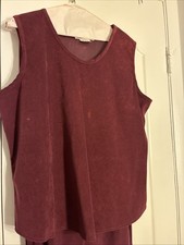 Vintage rare collectible Saint Germain, Paris, two-piece burgundy set size large