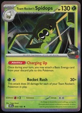 Team Rocket's Spidops 020/182 Rare Destined Rivals Pokemon Holo Near Mint