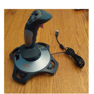 PXN Wired USB Joystick Black Silver Model PXN-2113 with Vibration