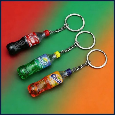 Creative Beverage Bottle Keychain Apparel Accessories Unisex 5 Styles Miniature